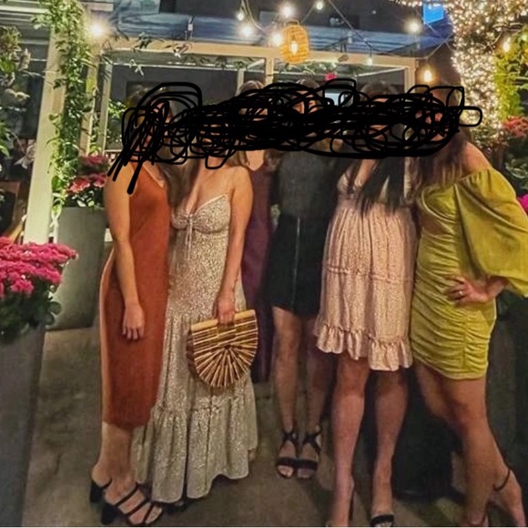 Maxi brown leaves cut out dress - Picture 1 of 2